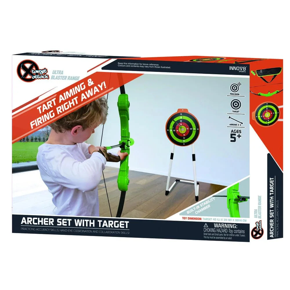 Innov8 Sports Junior Archery Adventure Set – Adjustable Bow & Target Kit for Ages 5+ - Naivri