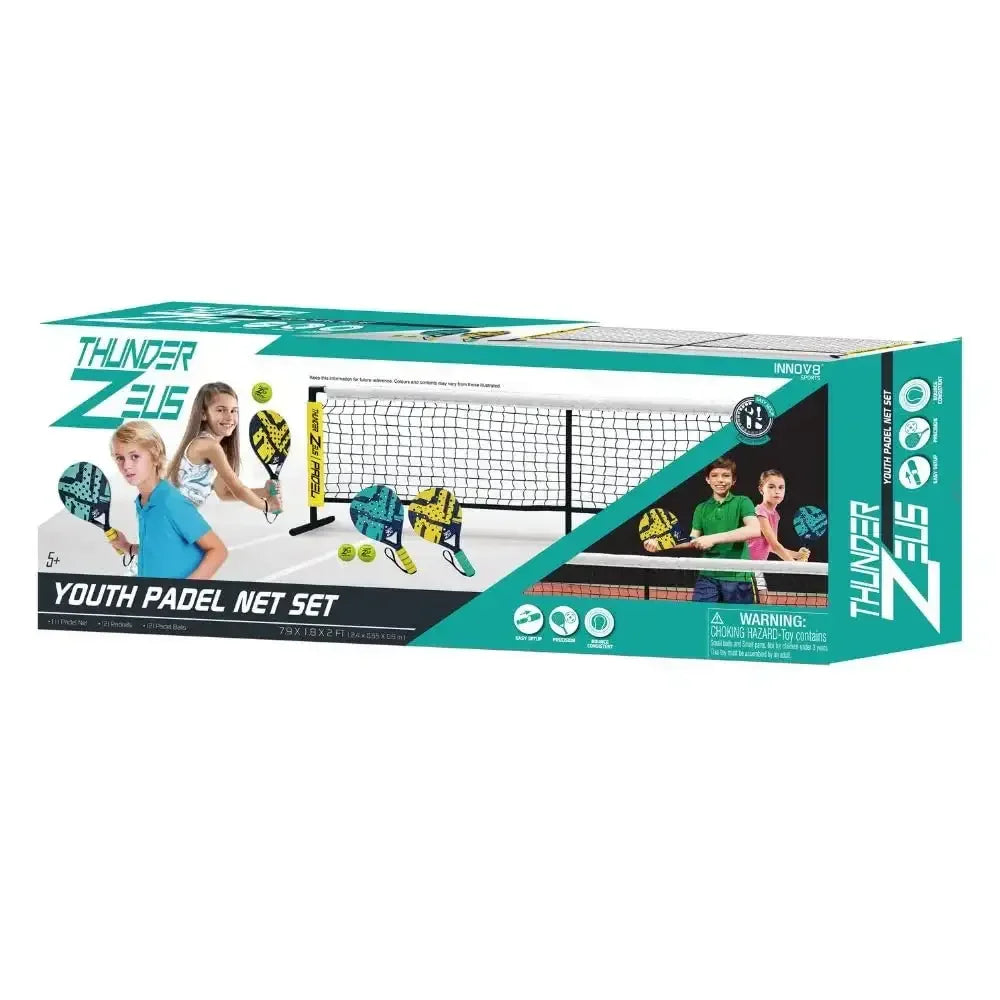Innov8 Sports Junior Padel Play Set – Complete Net, Rackets & Balls Kit for Ages 5+ - Naivri