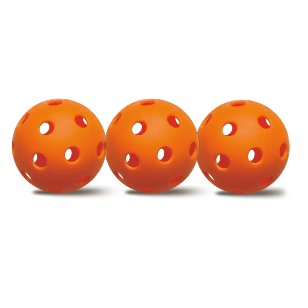 Innov8 Sports Pickleball Balls 65125 – Set of 3 Indoor Pickleballs (7.5 cm, Orange, 26-Hole Design) - Naivri