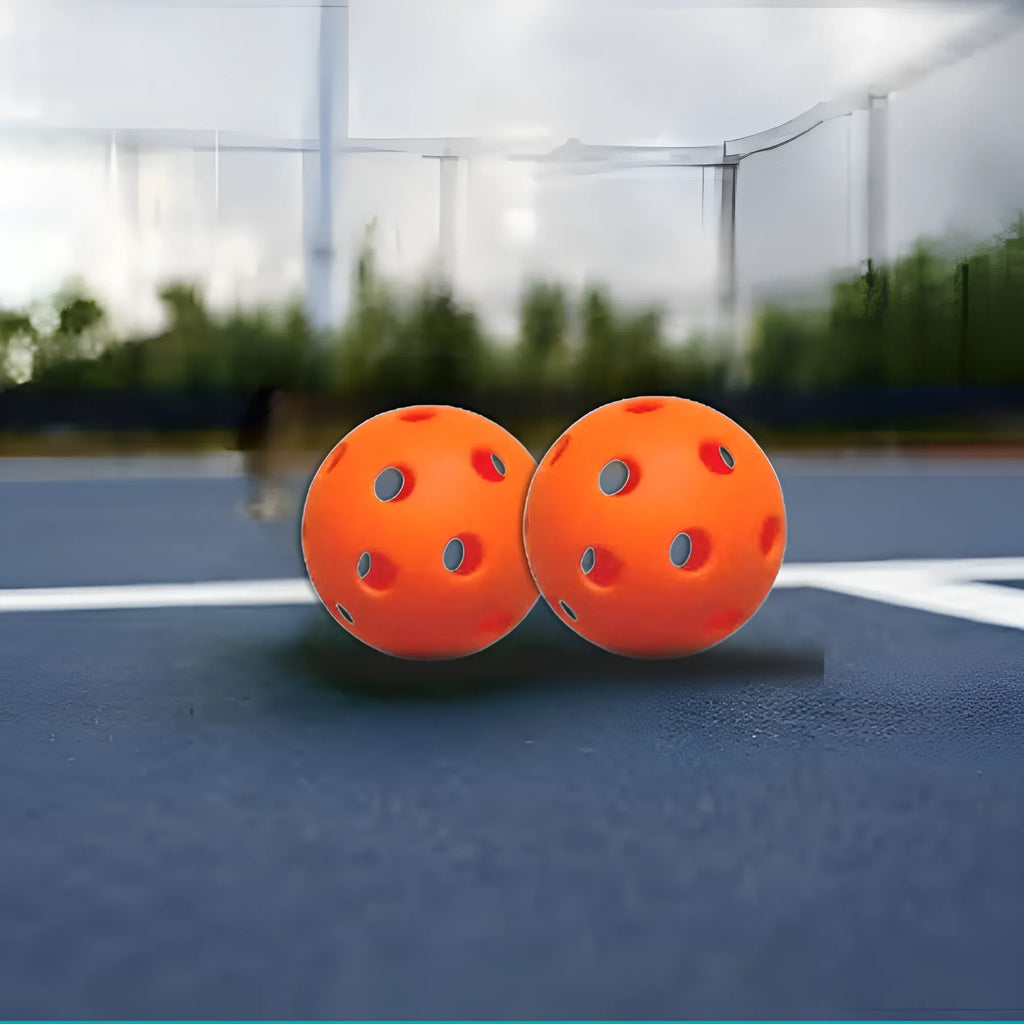 Innov8 Sports Pickleball Balls 65125 – Set of 3 Indoor Pickleballs (7.5 cm, Orange, 26-Hole Design) - Naivri