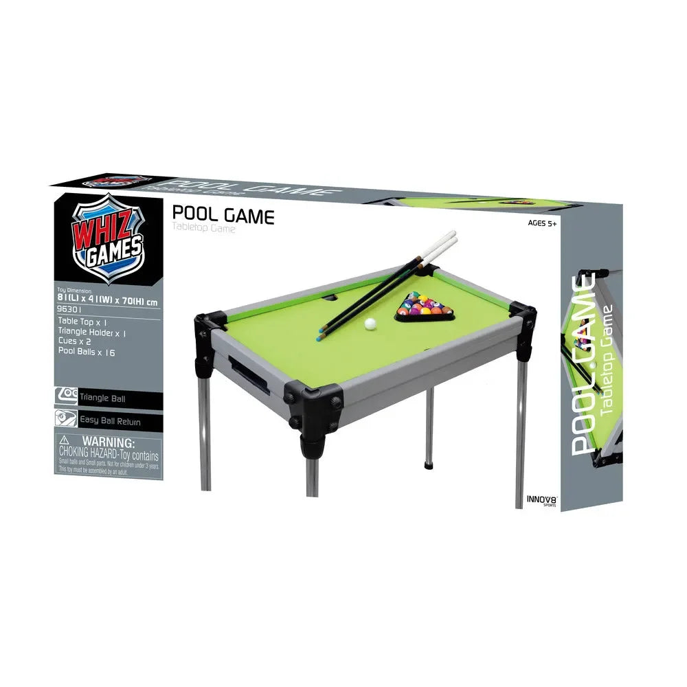 Innov8 Sports Pool Game Table 96301 – Compact Tabletop Billiards Set for Home & Office Recreation - Naivri