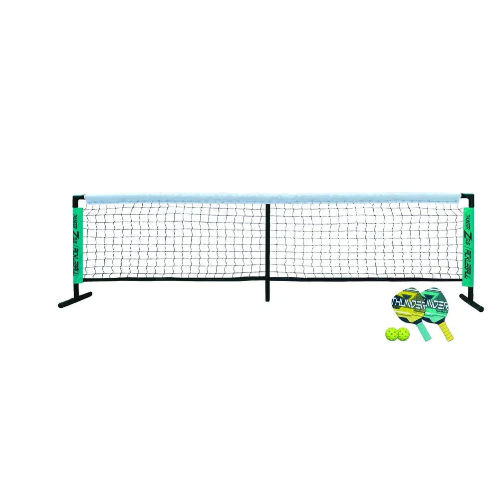 Innov8 Sports Youth Pickleball Net Set 64002 – Complete Starter Kit for Kids | With Net, 2 Wooden Paddles & 2 Balls | Indoor & Outdoor Play - Naivri