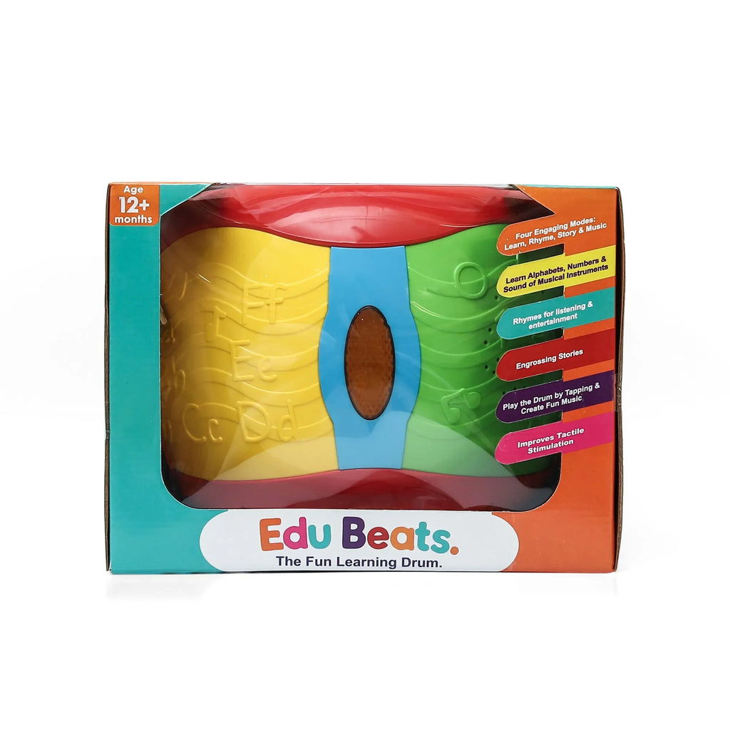 Innovador Edu Beats – The Fun Learning Drum | Musical Educational Toy for Toddlers with Rhymes, Stories & Learn Mode | Ideal for Ages 1+ - Naivri