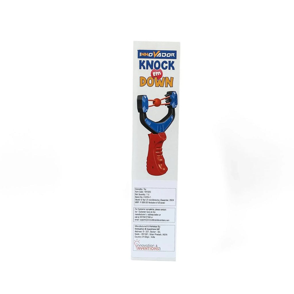 Innovador Knock Em Down Slingshot Toy for Kids – Soft Foam Target Shooting Game with Cans | Safe, Portable, 40ft Launch for Indoor & Outdoor Play | Fun Action Gift for Ages 5+ - Naivri