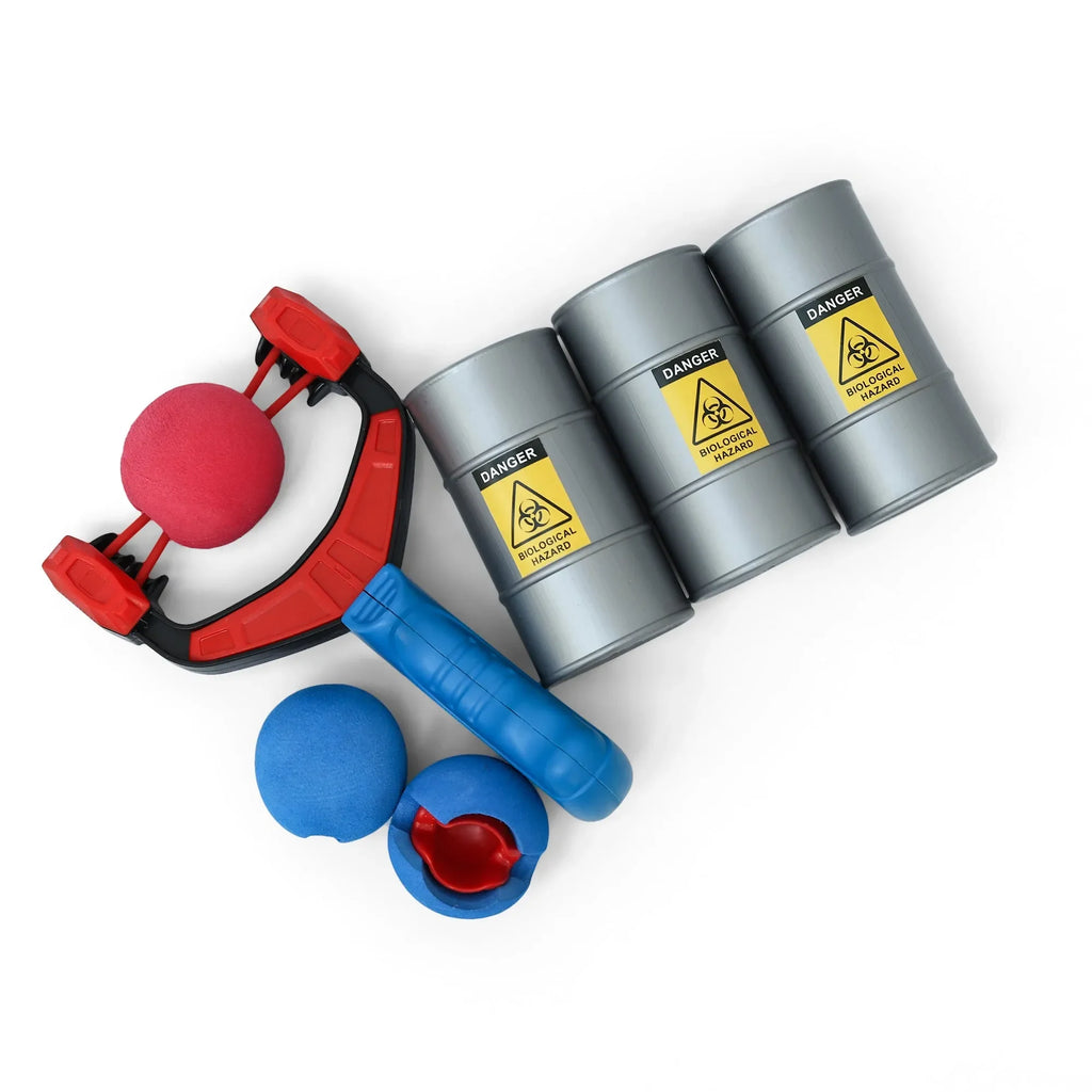 Innovador Knock Em Down Slingshot Toy for Kids – Soft Foam Target Shooting Game with Cans | Safe, Portable, 40ft Launch for Indoor & Outdoor Play | Fun Action Gift for Ages 5+ - Naivri