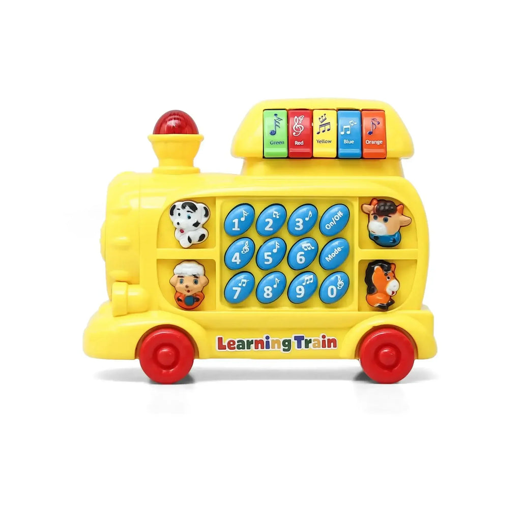 Innovador Learning Train – Musical Early Learning Toy for Toddlers 1+ | Light-Up Buttons, Animal Sounds, Numbers, Colors & Gears | Interactive Educational Pull-Along Train for Boys & Girls - Naivri