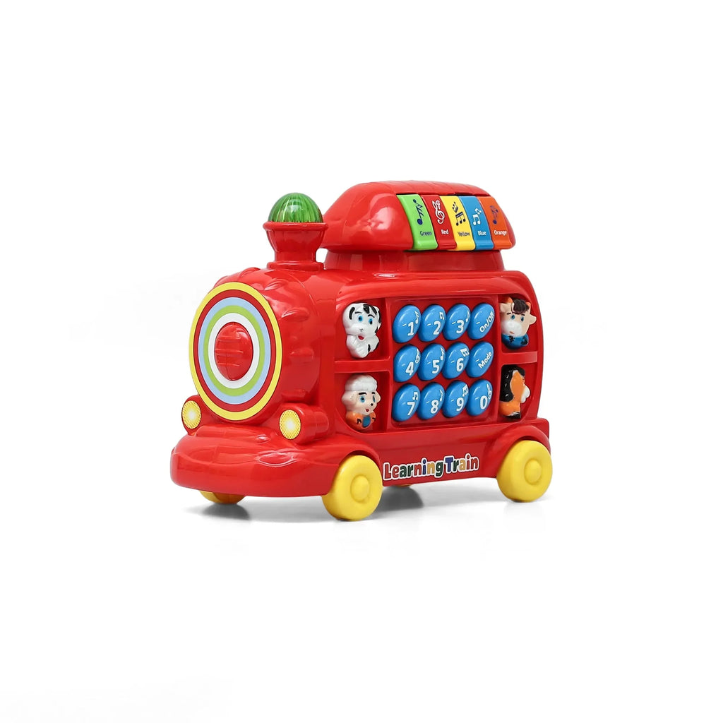 Innovador Learning Train – Musical Early Learning Toy for Toddlers 1+ | Light-Up Buttons, Animal Sounds, Numbers, Colors & Gears | Interactive Educational Pull-Along Train for Boys & Girls - Naivri