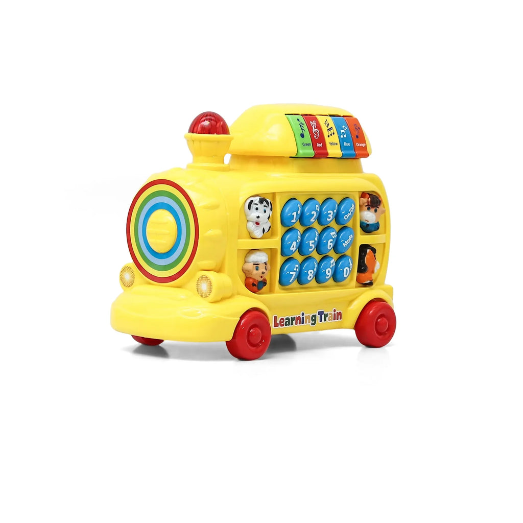 Innovador Learning Train – Musical Early Learning Toy for Toddlers 1+ | Light-Up Buttons, Animal Sounds, Numbers, Colors & Gears | Interactive Educational Pull-Along Train for Boys & Girls - Naivri