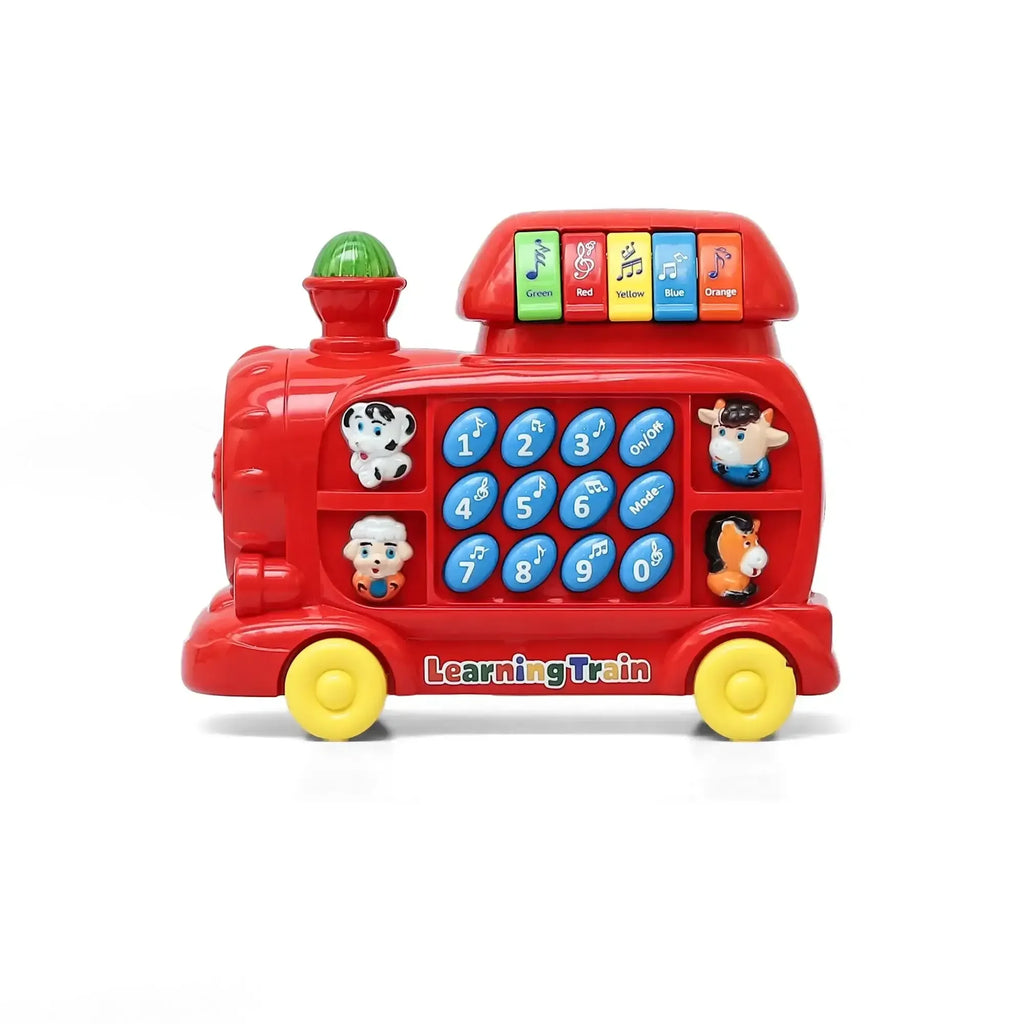 Innovador Learning Train – Musical Early Learning Toy for Toddlers 1+ | Light-Up Buttons, Animal Sounds, Numbers, Colors & Gears | Interactive Educational Pull-Along Train for Boys & Girls - Naivri