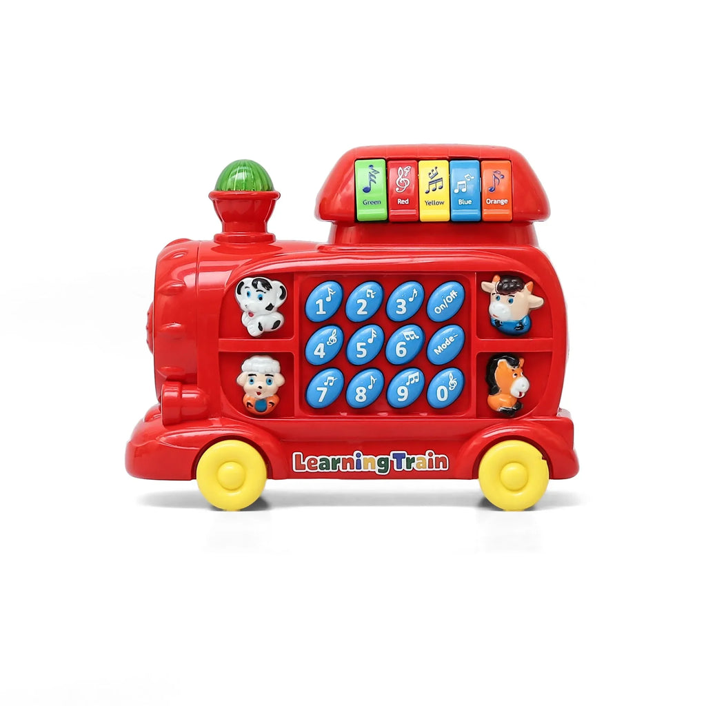 Innovador Learning Train – Musical Early Learning Toy for Toddlers 1+ | Light-Up Buttons, Animal Sounds, Numbers, Colors & Gears | Interactive Educational Pull-Along Train for Boys & Girls - Naivri