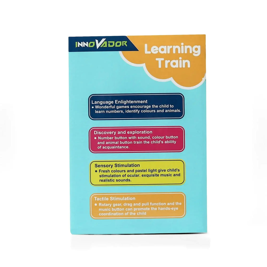 Innovador Learning Train – Musical Early Learning Toy for Toddlers 1+ | Light-Up Buttons, Animal Sounds, Numbers, Colors & Gears | Interactive Educational Pull-Along Train for Boys & Girls - Naivri