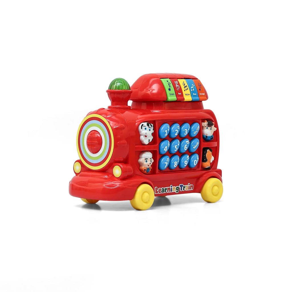Innovador Learning Train – Musical Early Learning Toy for Toddlers 1+ | Light-Up Buttons, Animal Sounds, Numbers, Colors & Gears | Interactive Educational Pull-Along Train for Boys & Girls - Naivri