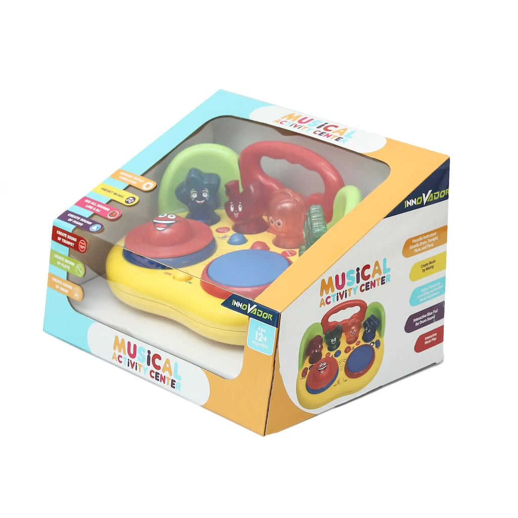 Innovador Musical Activity Center – Interactive Musical Toy for Toddlers 1+ | Piano, Drum, Trumpet, Flute Sounds | Early Learning Toy for Creativity, Rhythm & Sensory Development - Naivri