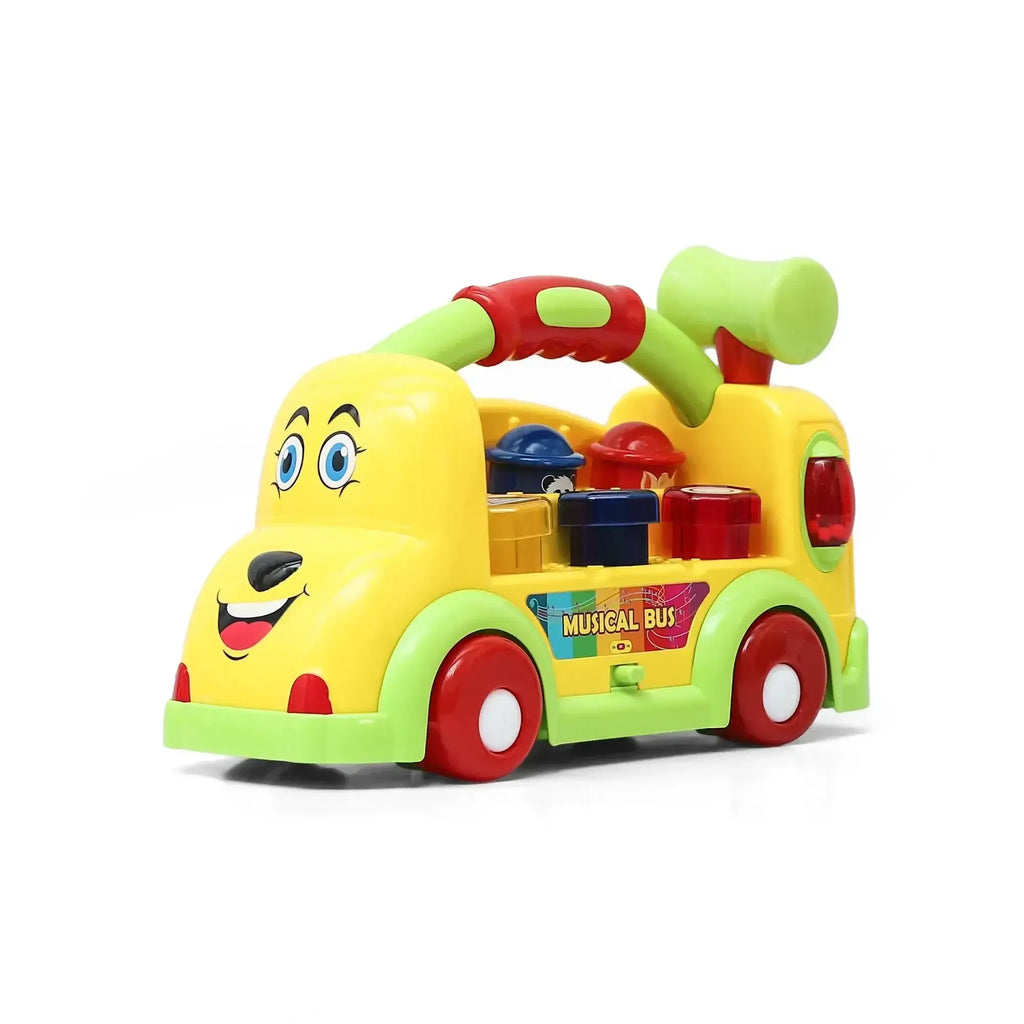 Innovador Musical Bus | Interactive Learning Toy for Toddlers with Pop-Up Animals, Music & Hammer Play | Age 1+ - Naivri