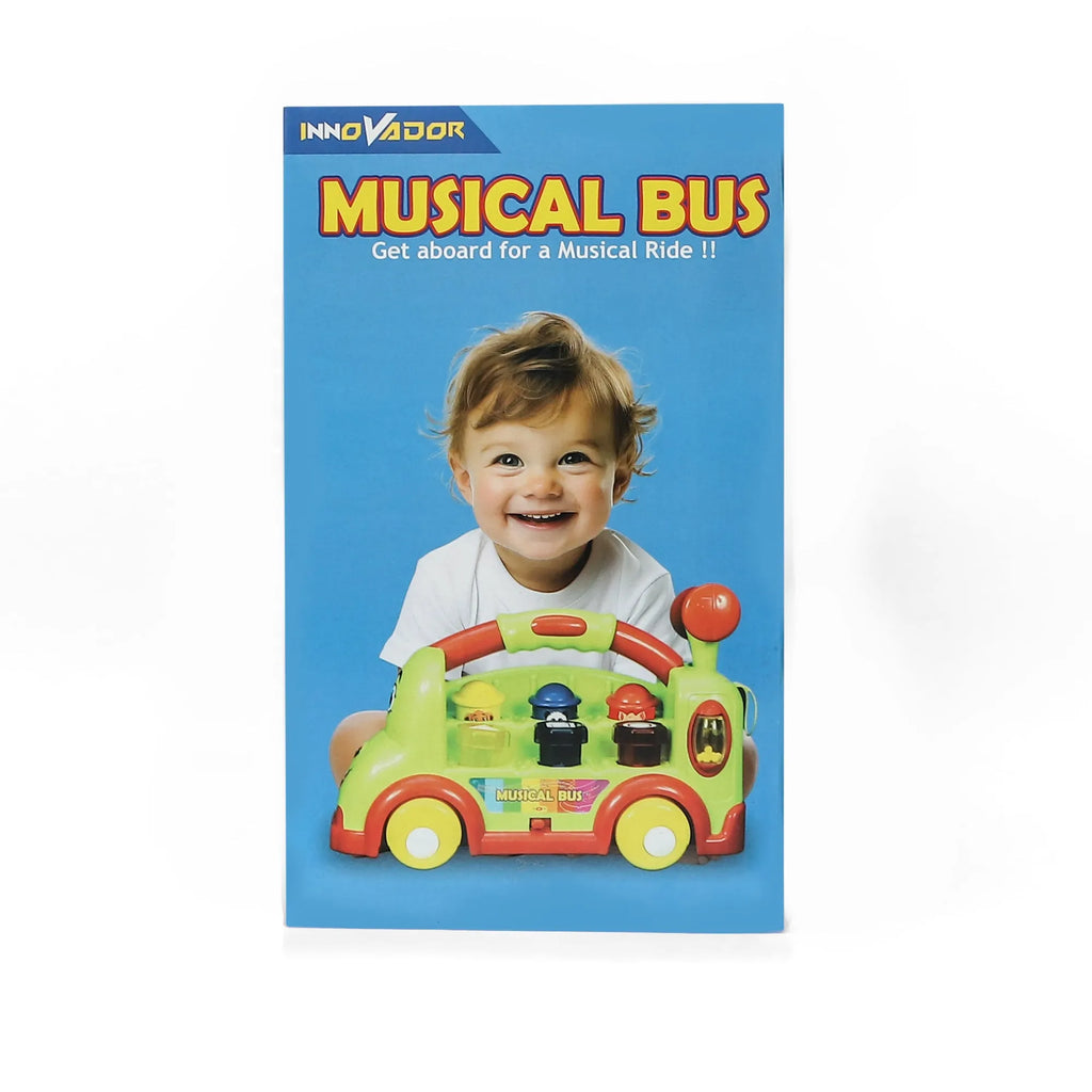 Innovador Musical Bus | Interactive Learning Toy for Toddlers with Pop-Up Animals, Music & Hammer Play | Age 1+ - Naivri