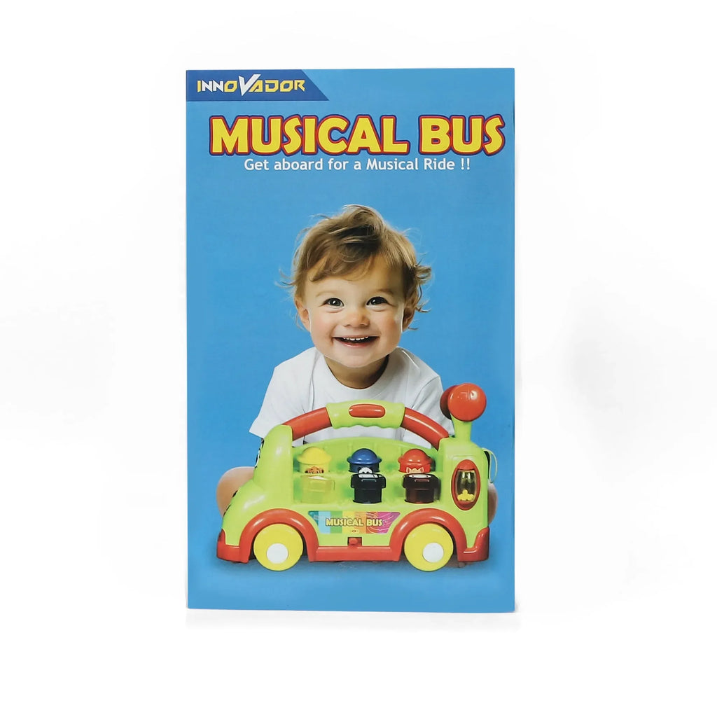Innovador Musical Bus | Interactive Learning Toy for Toddlers with Pop-Up Animals, Music & Hammer Play | Age 1+ - Naivri