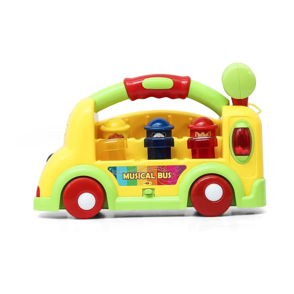 Innovador Musical Bus | Interactive Learning Toy for Toddlers with Pop-Up Animals, Music & Hammer Play | Age 1+ - Naivri