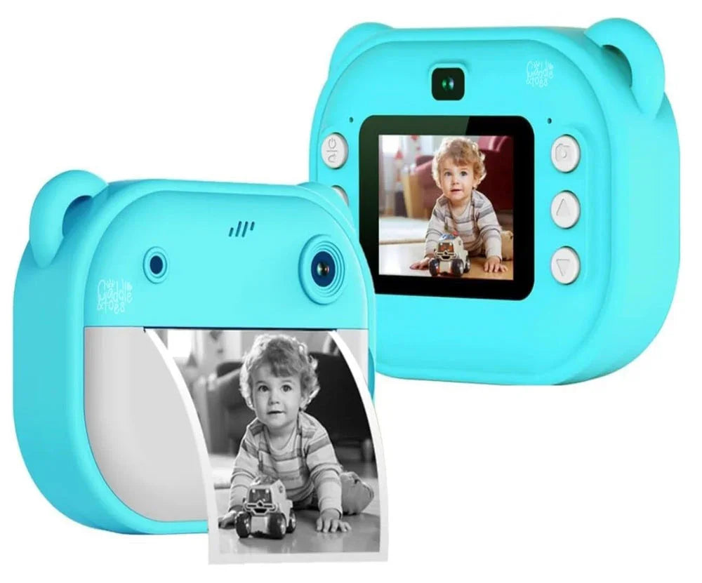 Instant Print Camera for Kids, Full HD 1080P Front Rear Dual Selfie-Video Games,with 2 Rolls Print Paper, Fun Frame, Fun Filters, Gift for Boys and Girls -Camera for Kids 4-12 y - Naivri