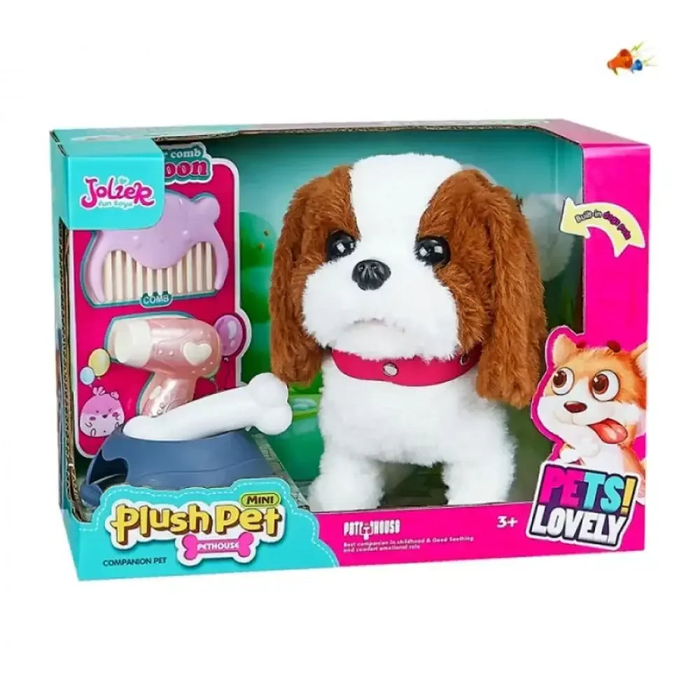 Interactive Battery-Operated Mini Plush Dog Soft Toy for Kids - Naivri