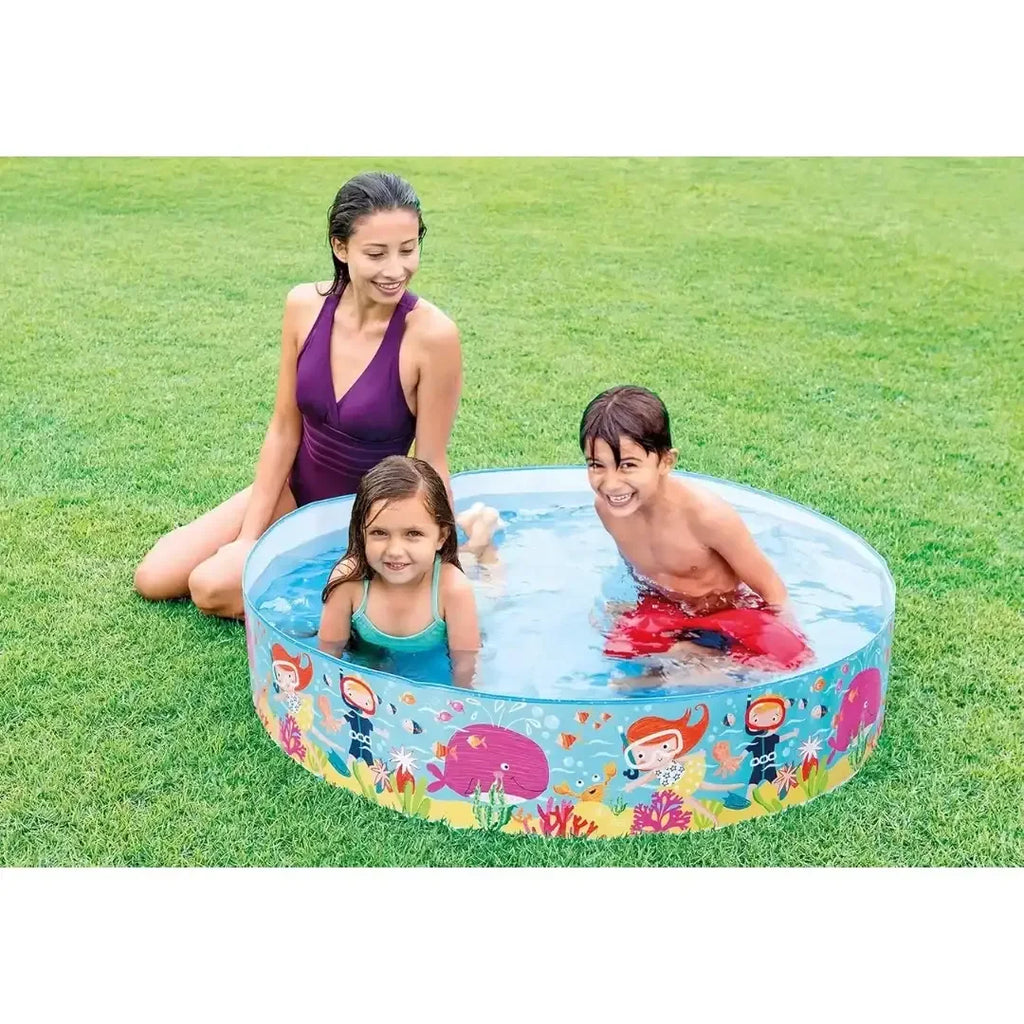 Intex Duckling Snapset Paddling Pool – Multicolour | 218 L Round Kiddie Pool for Outdoor Summer Fun | PVC Vinyl Build - Naivri
