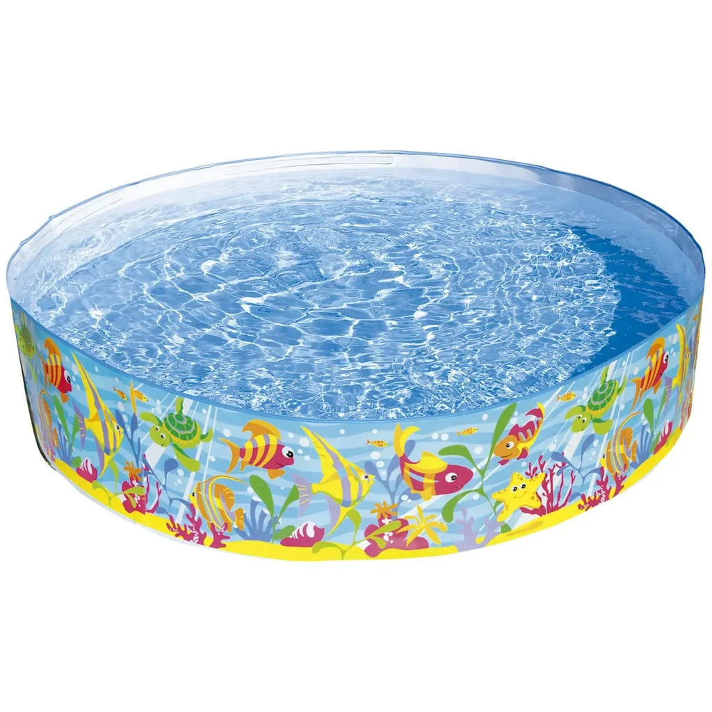 Intex Ocean Play Snapset Pool (958 L) – Black | Large Round Kids’ Pool | Portable Outdoor Splash Pool for Summer Fun - Naivri