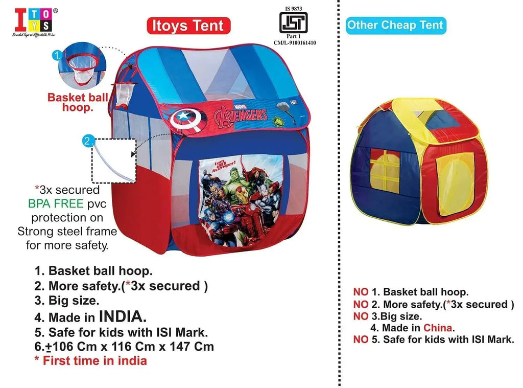 Itoys Avengers Pop Up Tent Foldable - Naivri