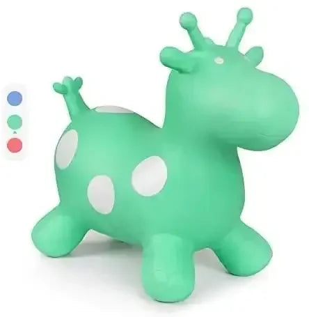 Itoys Jumpy Giraffe – Inflatable Bouncing Ride-On Toy for Toddlers (12 Months+) – Animal Hopper with Pump – BPA-Free – Available in Pink, Green, Blue, Orange, Yellow (Color May Vary) - Naivri