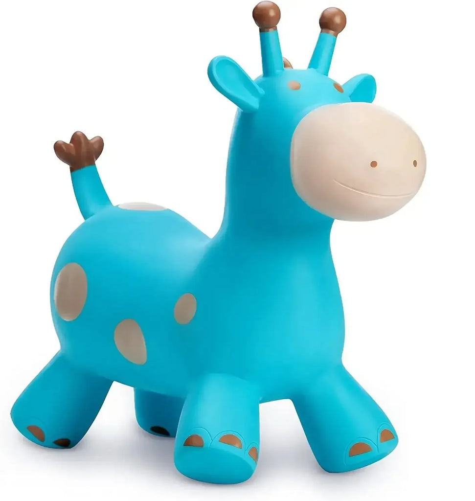 Itoys Jumpy Giraffe – Inflatable Bouncing Ride-On Toy for Toddlers (12 Months+) – Animal Hopper with Pump – BPA-Free – Available in Pink, Green, Blue, Orange, Yellow (Color May Vary) - Naivri