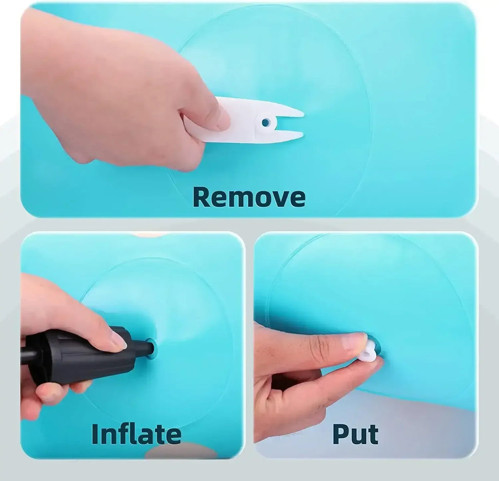 Itoys Jumpy Giraffe – Inflatable Bouncing Ride-On Toy for Toddlers (12 Months+) – Animal Hopper with Pump – BPA-Free – Available in Pink, Green, Blue, Orange, Yellow (Color May Vary) - Naivri