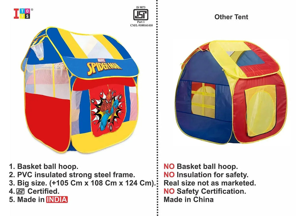 Itoys Pop Up Tent Spiderman - Naivri