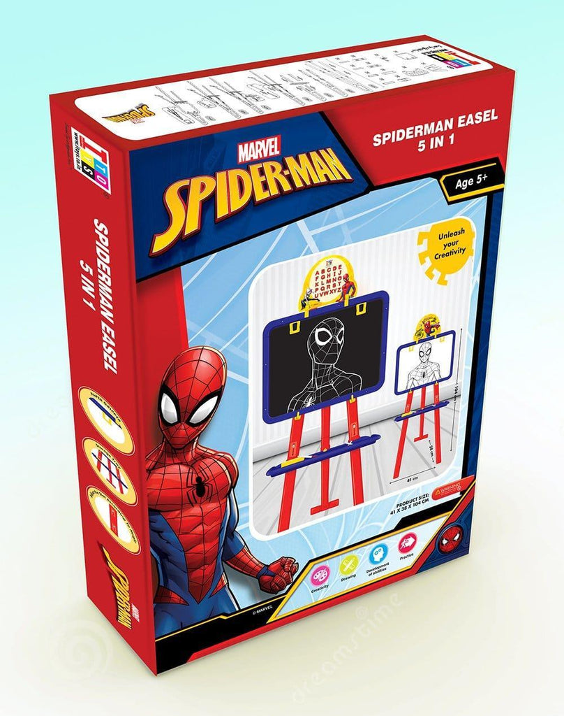 Itoys Spiderman 5 in 1 Easel Board - Naivri