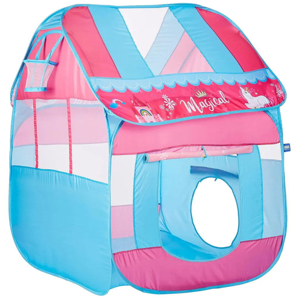 Itoys Unicorn Pop Up Tent – Foldable Play Tent with Basketball Hoop - Naivri