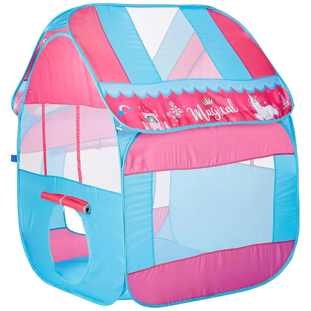 Itoys Unicorn Pop Up Tent – Foldable Play Tent with Basketball Hoop - Naivri