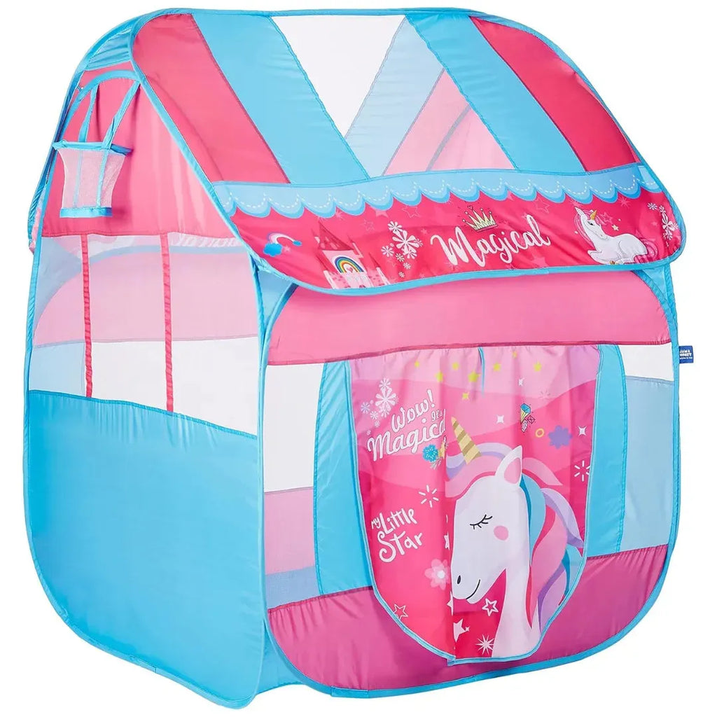 Itoys Unicorn Pop Up Tent – Foldable Play Tent with Basketball Hoop - Naivri