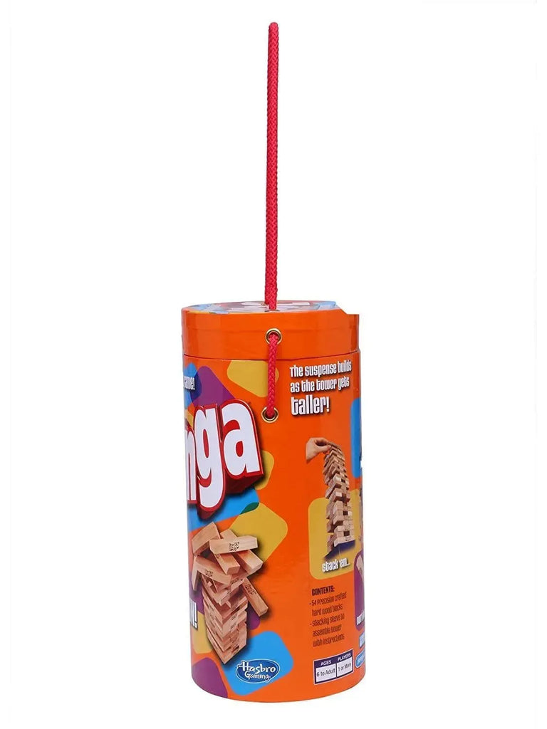 Jenga Tube by Hasbro Gaming – Portable Hardwood Block Stacking Game in a Tube - Naivri