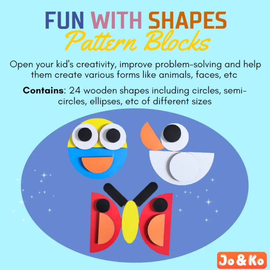 JoGenii Fun with Shapes - Unlimited Creative Play | Open Ended Play - Naivri