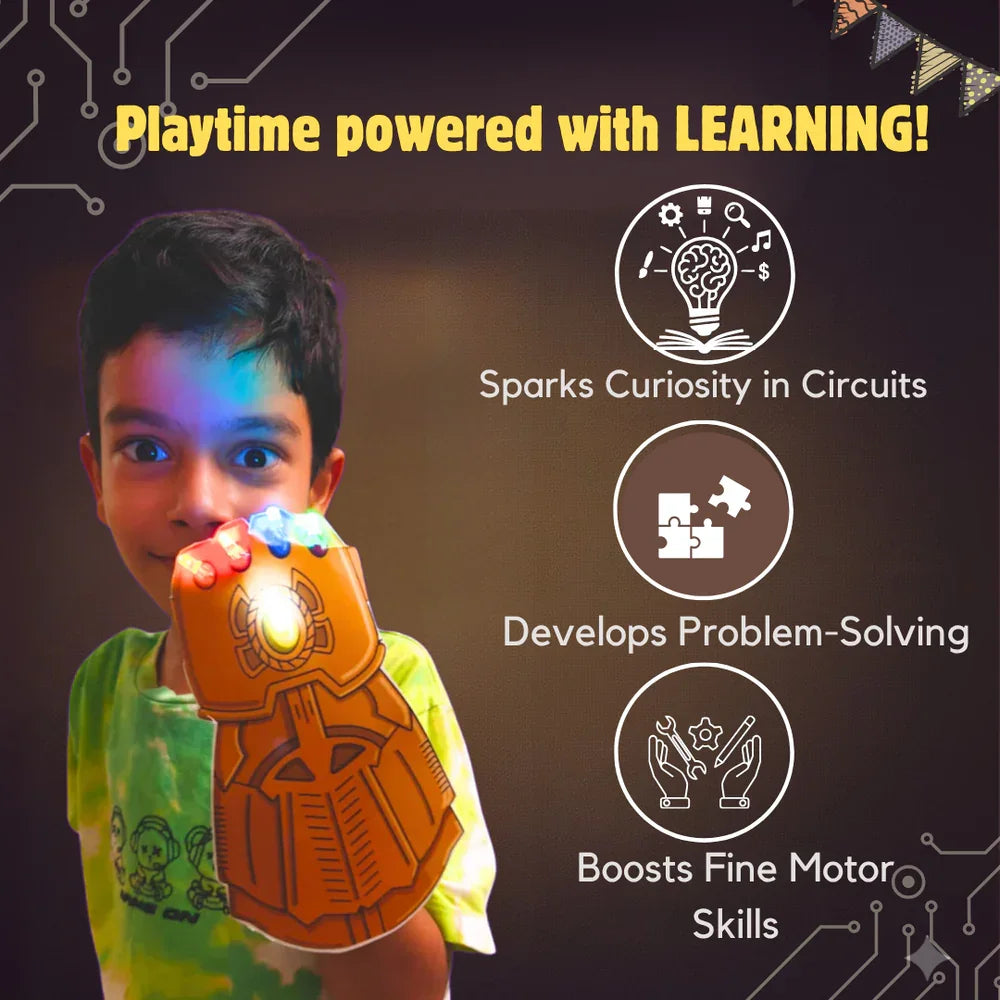 JoGenii's I Can Light It Up - Paper Circuit DIY Kit | Contains 6 DIY projects | Science meets Craft | Includes 2 DIY Superhero Accessories - Naivri