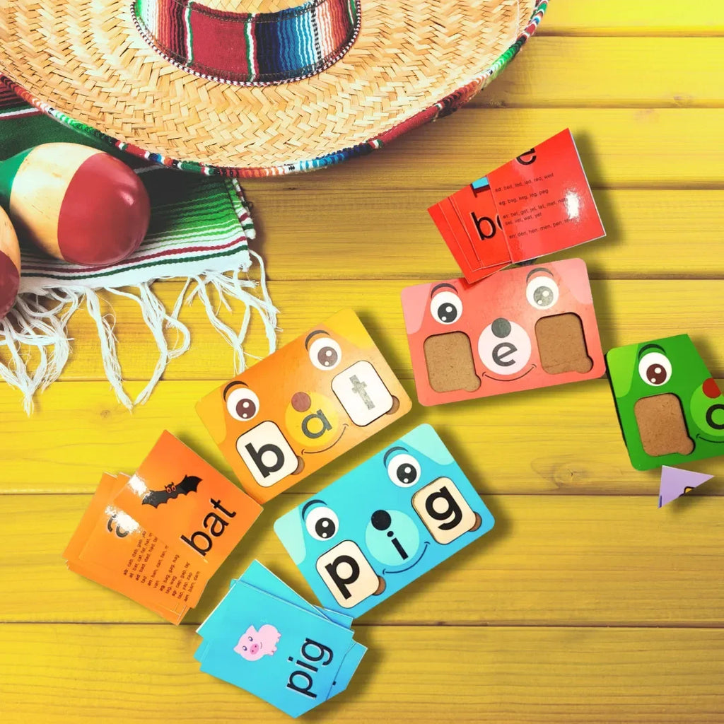 JoGenii Spell with Pups - spelling games for kids 5 years – phonics kit to 3 4 5 6 7 year old's , word game for age 5+, preschool activity toys - Naivri