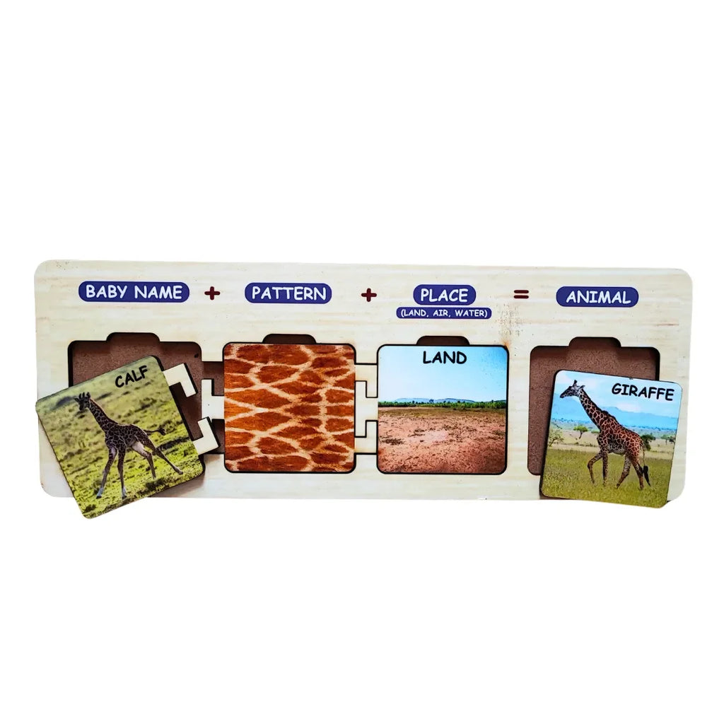 JoGenii Wooden Animal World Self Correcting Activity Game (30 pcs) (3 to 6 years) - Naivri