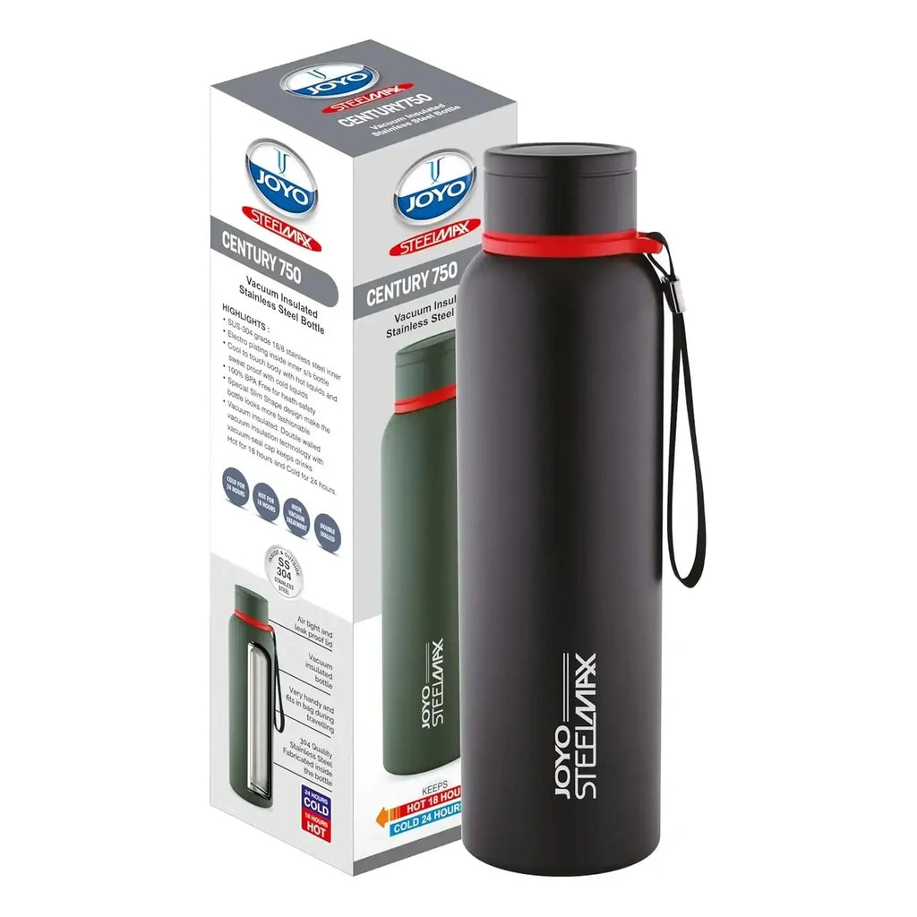 Joyo Century 750ml Stainless Steel Vacuum Bottle – Hot & Cold, Leak-Proof, BPA-Free Water Bottle for Office, Gym, Travel, Home Use - Naivri