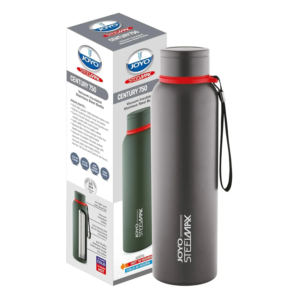 Joyo Century 750ml Stainless Steel Vacuum Bottle – Hot & Cold, Leak-Proof, BPA-Free Water Bottle for Office, Gym, Travel, Home Use - Naivri