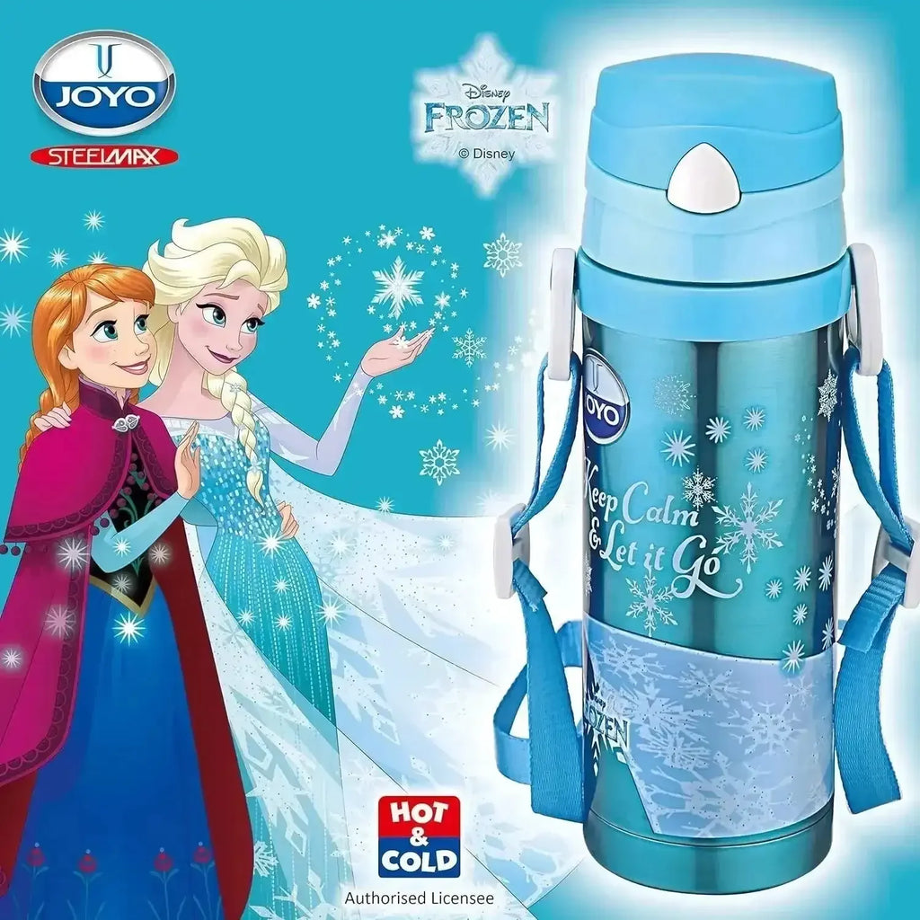 Joyo Cool Champ 450 ml Stainless Steel Insulated Kids Water Bottle | BPA-Free | Push Button Lid | Hot & Cold | Disney & Marvel Characters - Naivri