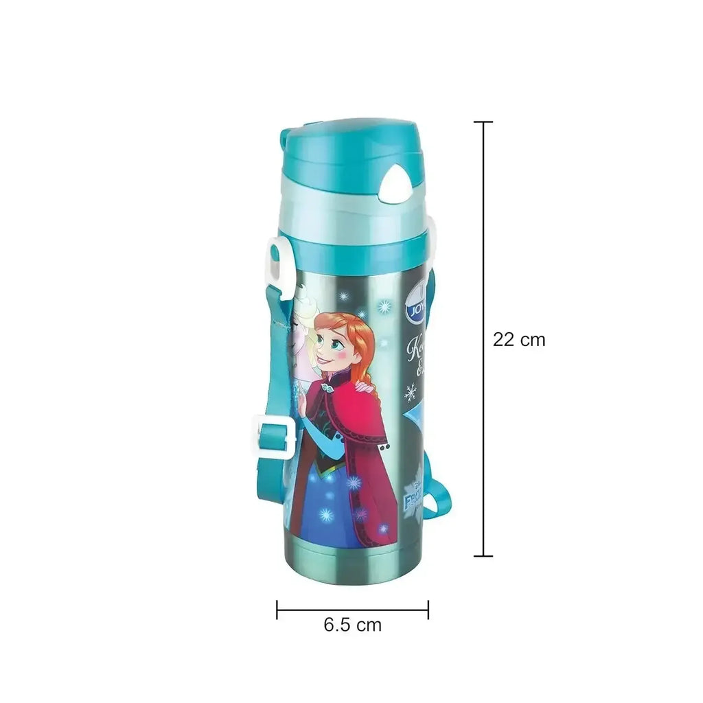 Joyo Cool Champ 450 ml Stainless Steel Insulated Kids Water Bottle | BPA-Free | Push Button Lid | Hot & Cold | Disney & Marvel Characters - Naivri