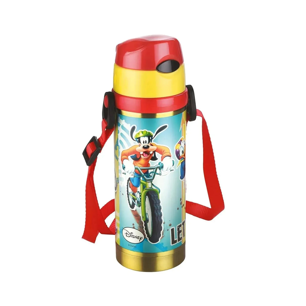 Joyo Cool Mate 450 ml Stainless Steel Vacuum Insulated Kids Sipper Water Bottle | Hot & Cold | Push Button Lid | BPA-Free | Disney & Marvel Character Designs - Naivri