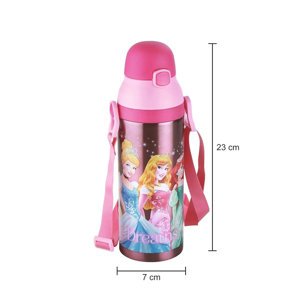 Joyo Kiddo 500 ml Stainless Steel Vacuum Insulated Water Bottle for Kids | Hot & Cold | Push Button Lid | BPA-Free | Disney & Marvel Characters - Naivri