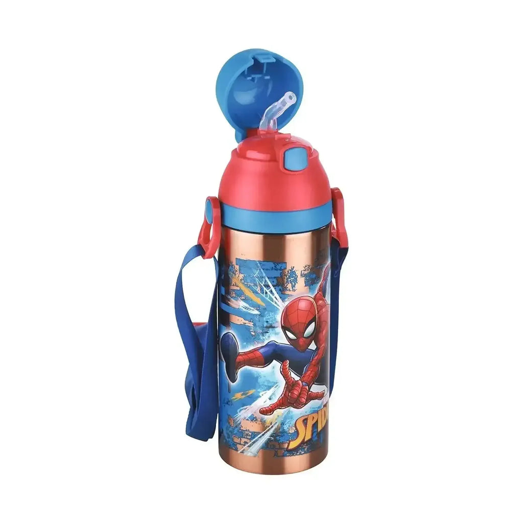 Joyo Kiddo 500 ml Stainless Steel Vacuum Insulated Water Bottle for Kids | Hot & Cold | Push Button Lid | BPA-Free | Disney & Marvel Characters - Naivri