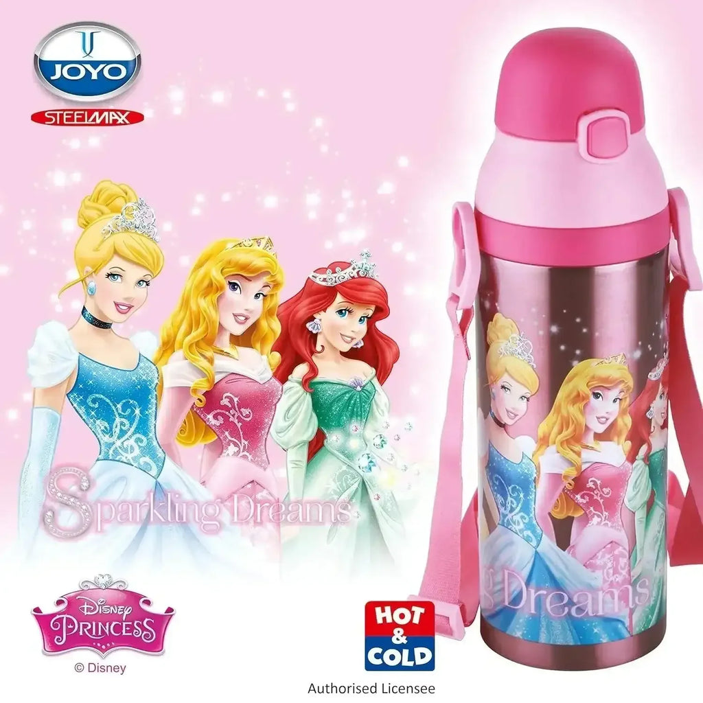 Joyo Kiddo 500 ml Stainless Steel Vacuum Insulated Water Bottle for Kids | Hot & Cold | Push Button Lid | BPA-Free | Disney & Marvel Characters - Naivri