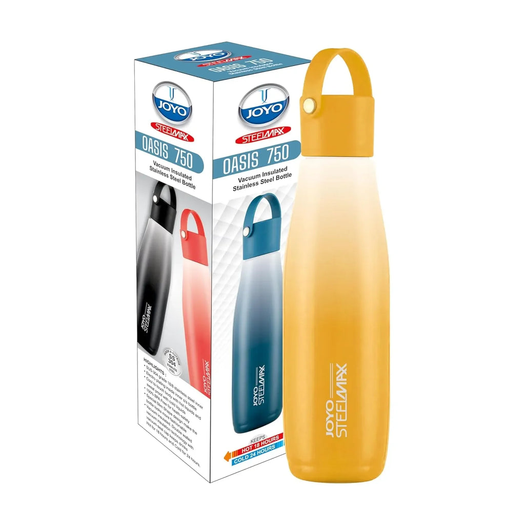 Joyo SS Oasis 750 ml Vacuum Bottle – Stainless Steel Hot and Cold Water Bottle for Travel, Office, and Daily Use - Naivri