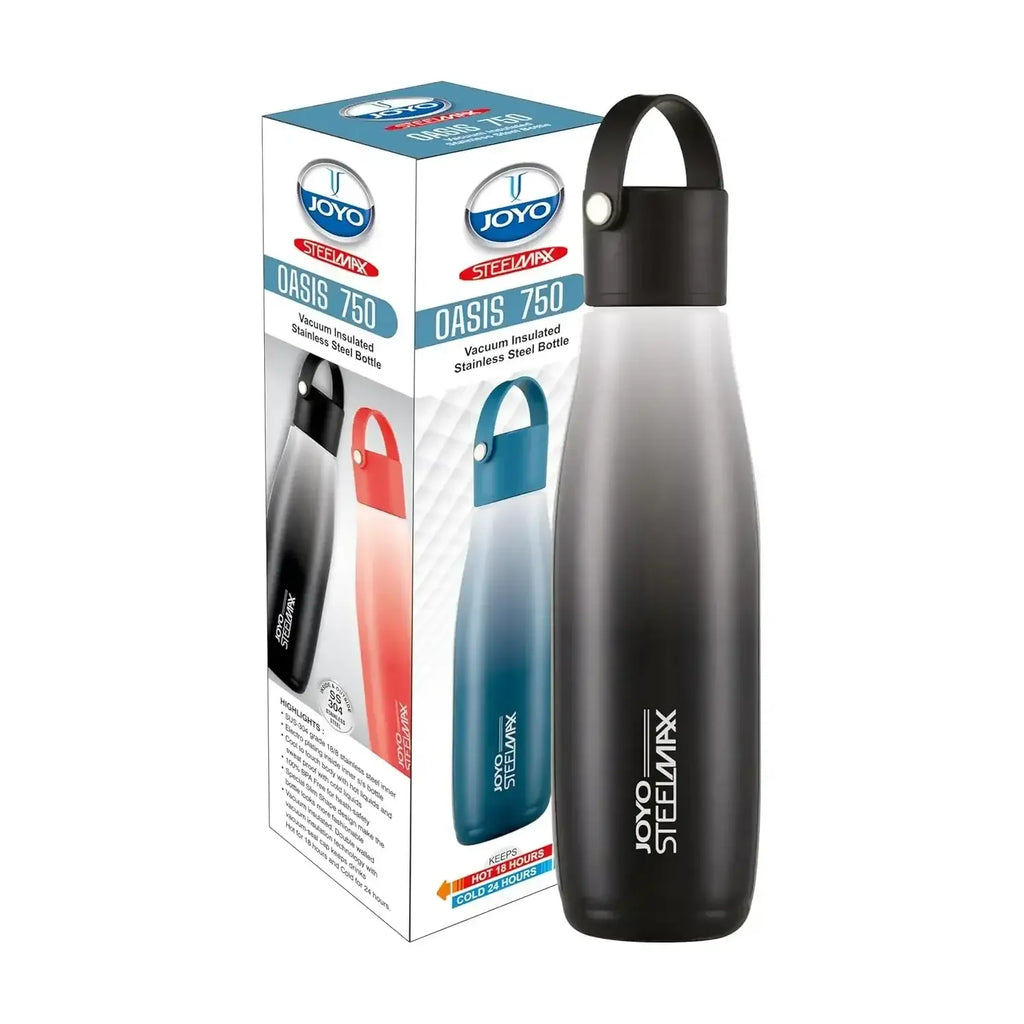 Joyo SS Oasis 750 ml Vacuum Bottle – Stainless Steel Hot and Cold Water Bottle for Travel, Office, and Daily Use - Naivri