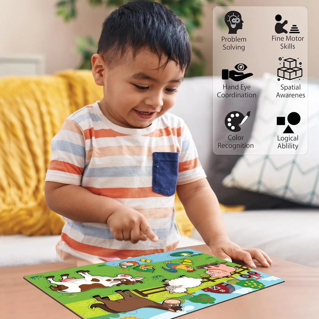 Joywow Wooden Farm Animals Puzzle - Naivri